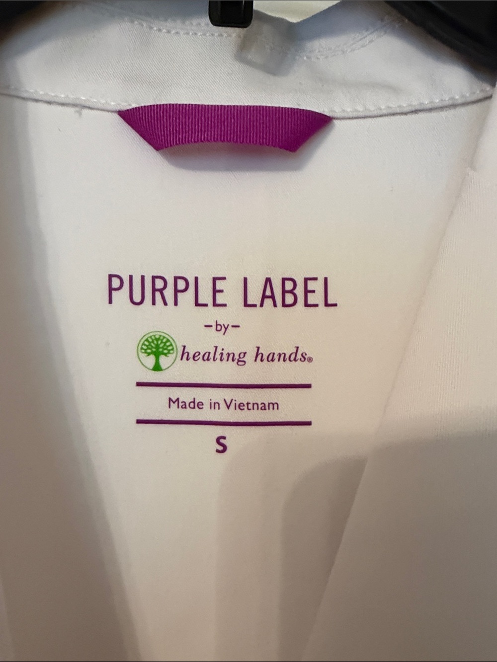 Women's purple label White Button-Front lab Coat - Picture 2 of 4
